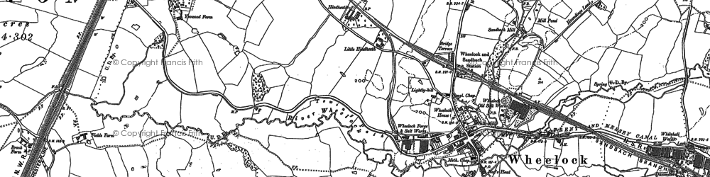 Old map of Wheelock in 1897