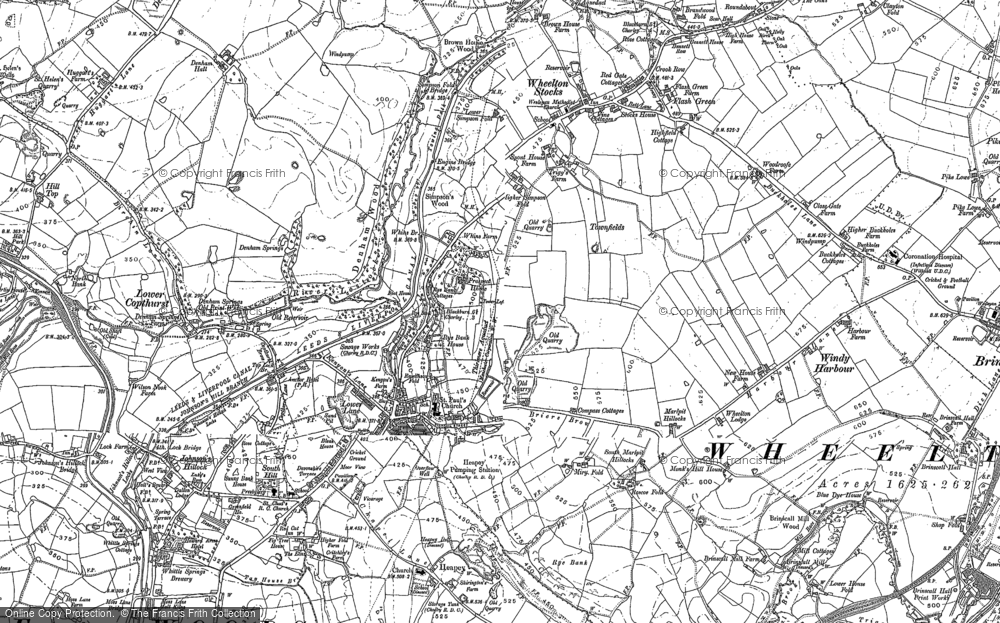 Old Map of Wheelton, 1893 in 1893
