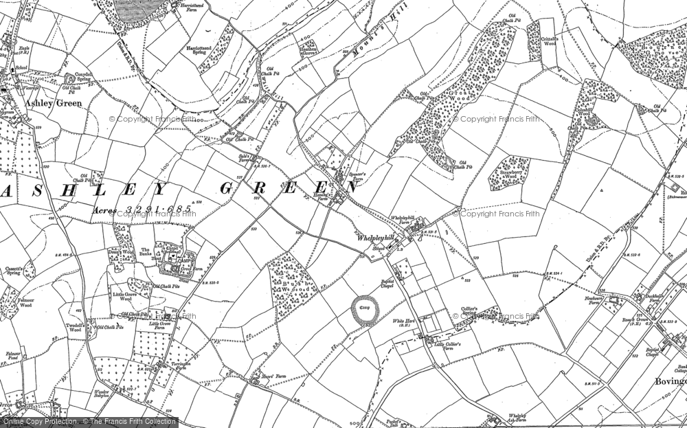 Old Map of Whelpley Hill, 1897 - 1923 in 1897
