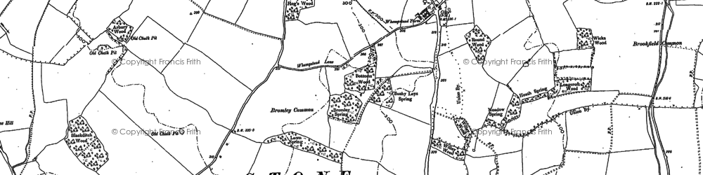 Old map of Hebing End in 1897