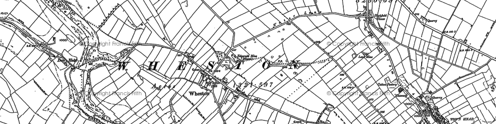 Old map of Wheston in 1880