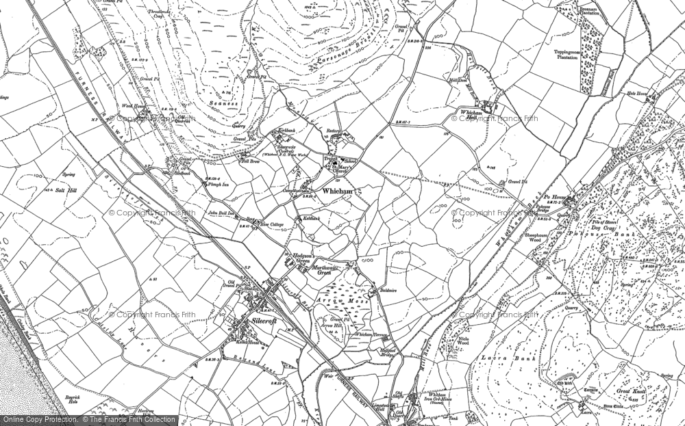 Old Map of Whicham, 1922 - 1924 in 1922