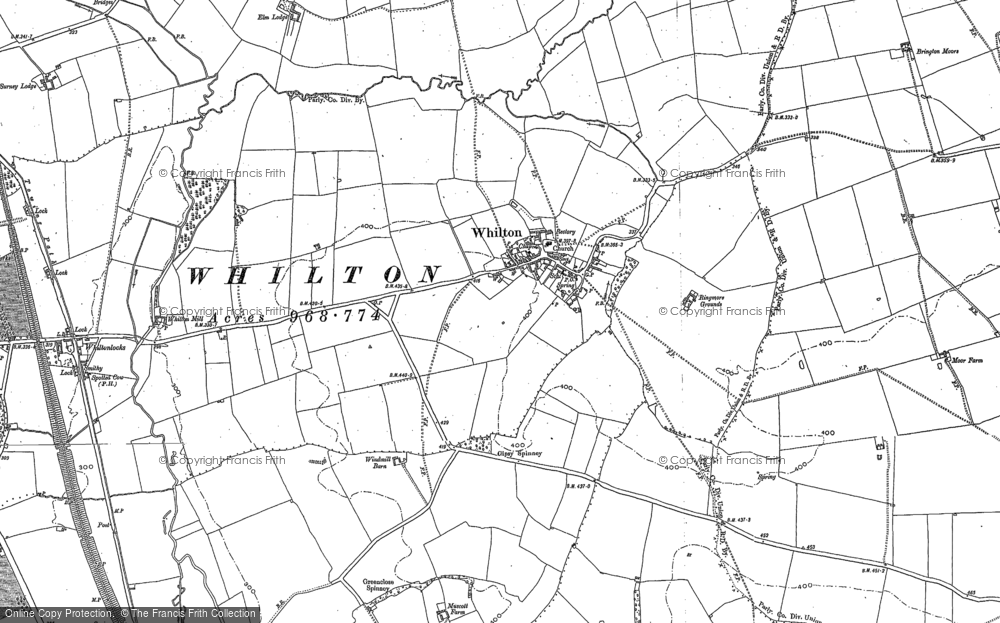 Old Map of Whilton, 1883 - 1884 in 1883