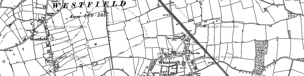 Old map of Whinburgh in 1882