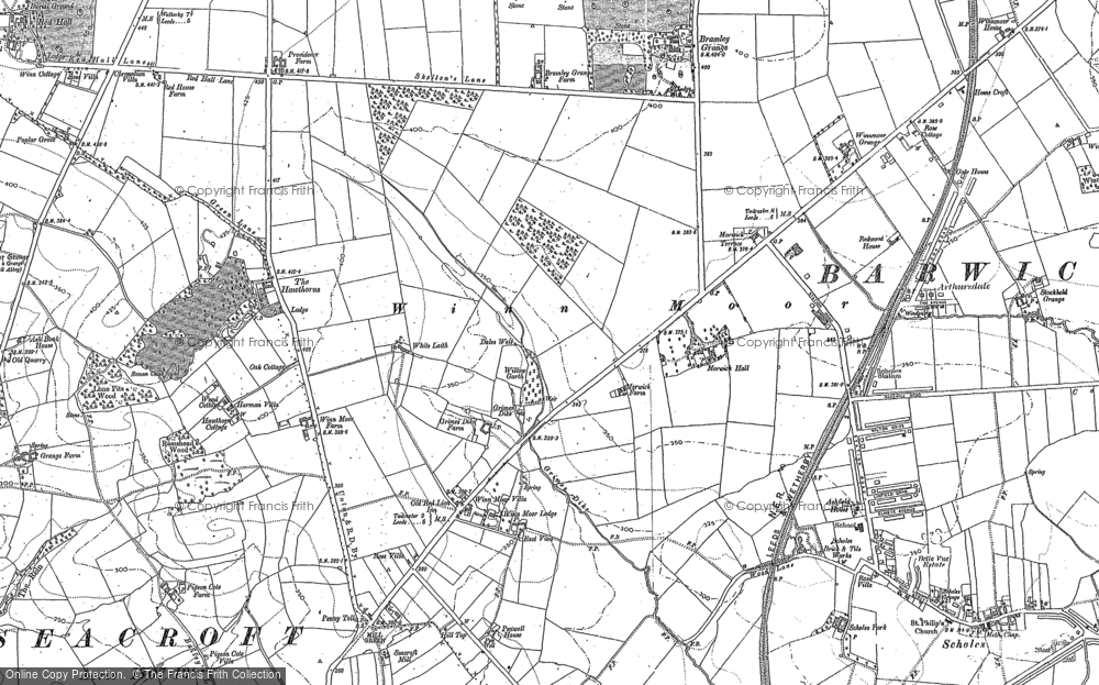 Old Map of Whinmoor, 1891 - 1892 in 1891