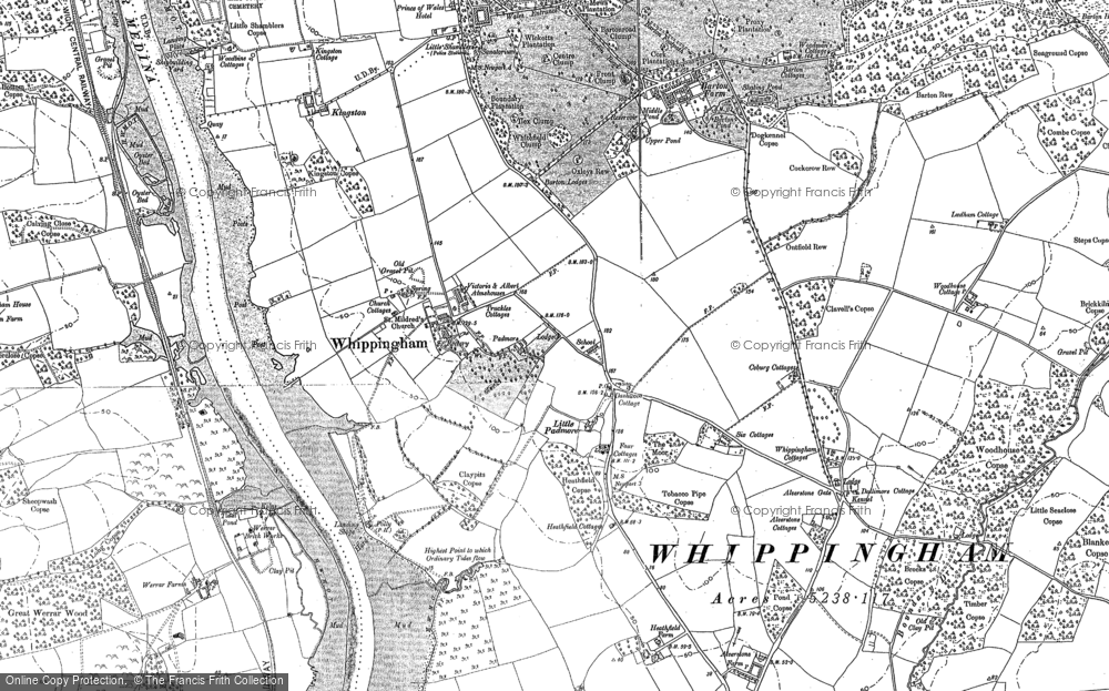 Old Map of Historic Map covering Ludham Cottage in 1896