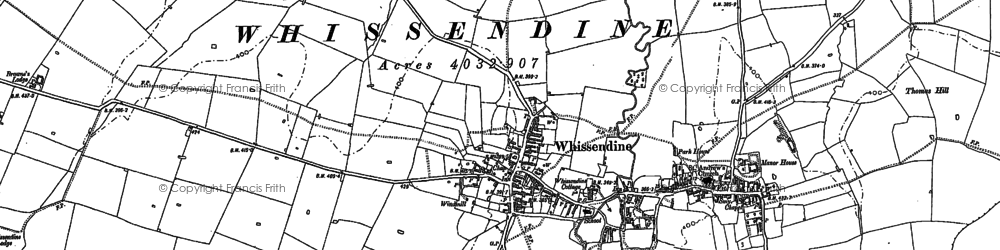 Old map of Whissendine in 1884