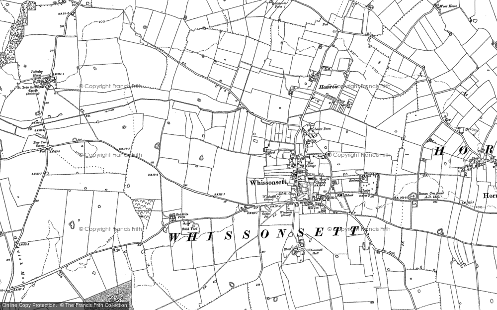 Old Map of Whissonsett, 1885 in 1885