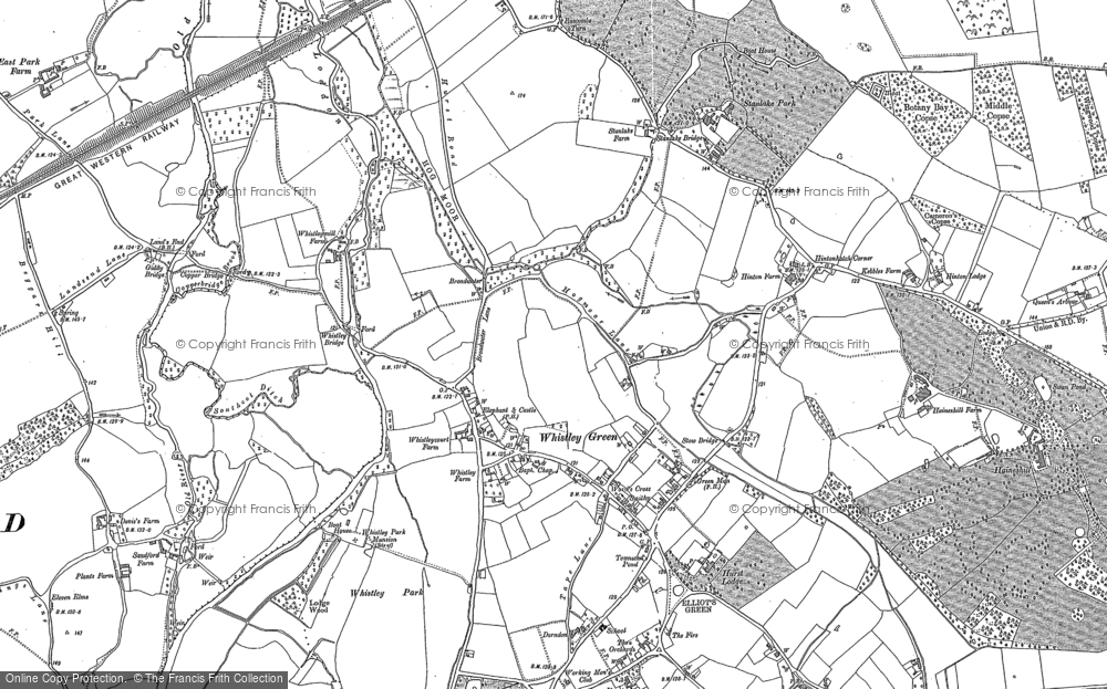 Old Map of Whistley Green, 1898 - 1910 in 1898