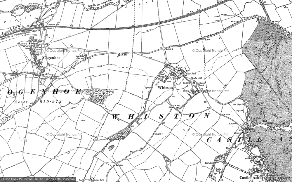 Old Map of Whiston, 1899 in 1899