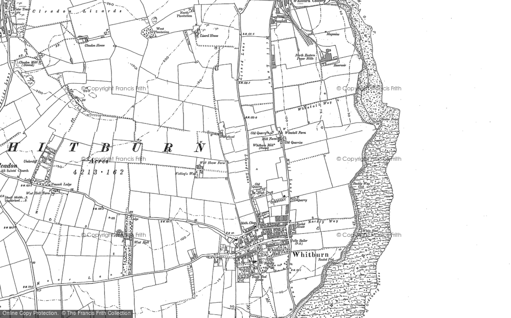 Old Map of Whitburn, 1913 - 1920 in 1913