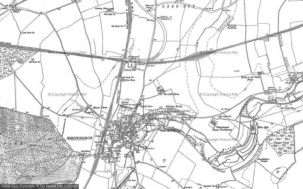 Old Map of Historic Map covering Lynch Hill in 1894