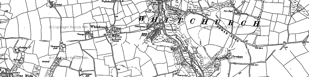 Old map of Whitchurch in 1906