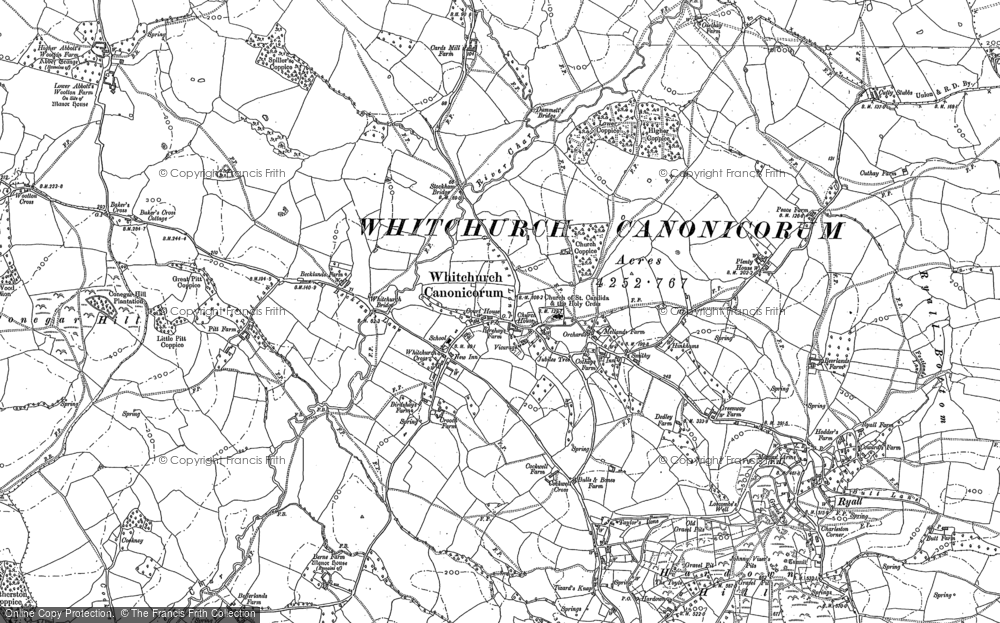 Old Map of Whitchurch Canonicorum, 1887 - 1901 in 1887