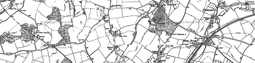 Old map of White Ball Hill in 1903