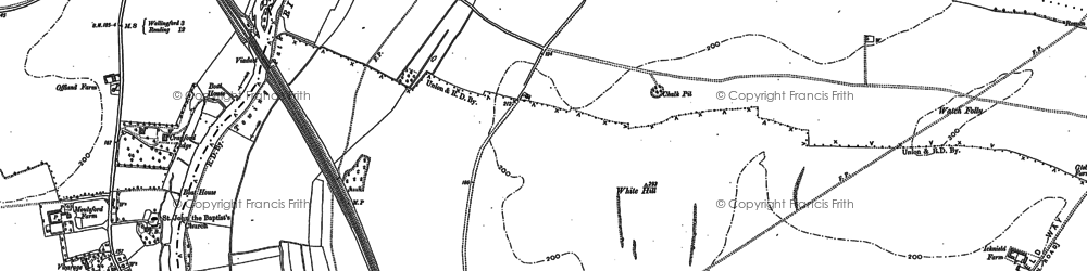 Old map of White Hill in 1910