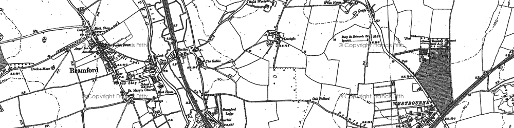Old map of Whitton in 1881