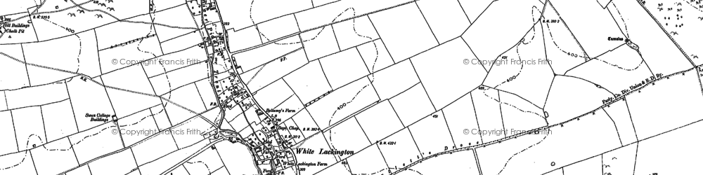 Old map of White Lackington in 1887