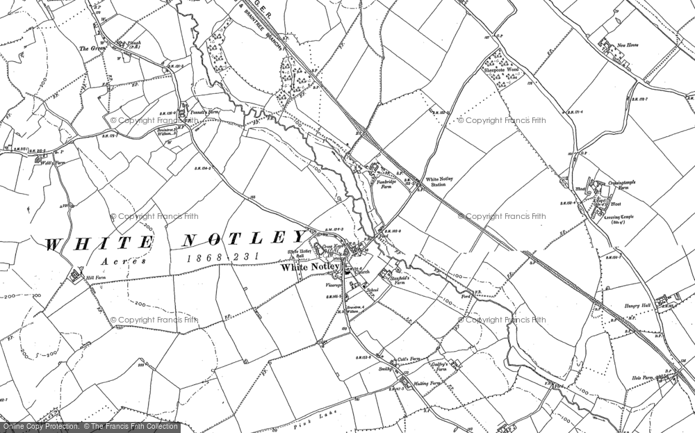 Old Map of White Notley, 1895 - 1896 in 1895