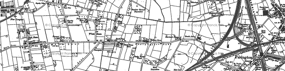 Old map of White Stake in 1892