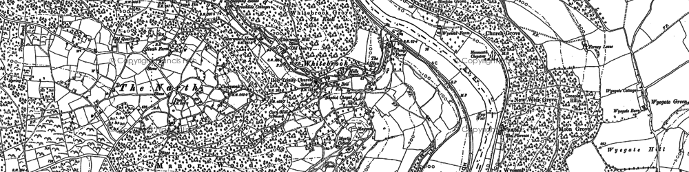 Old map of Wyegate Hill in 1900