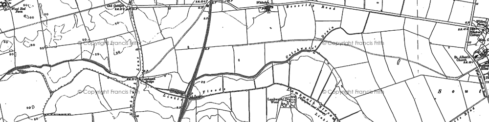 Old map of Withernick Grange in 1889