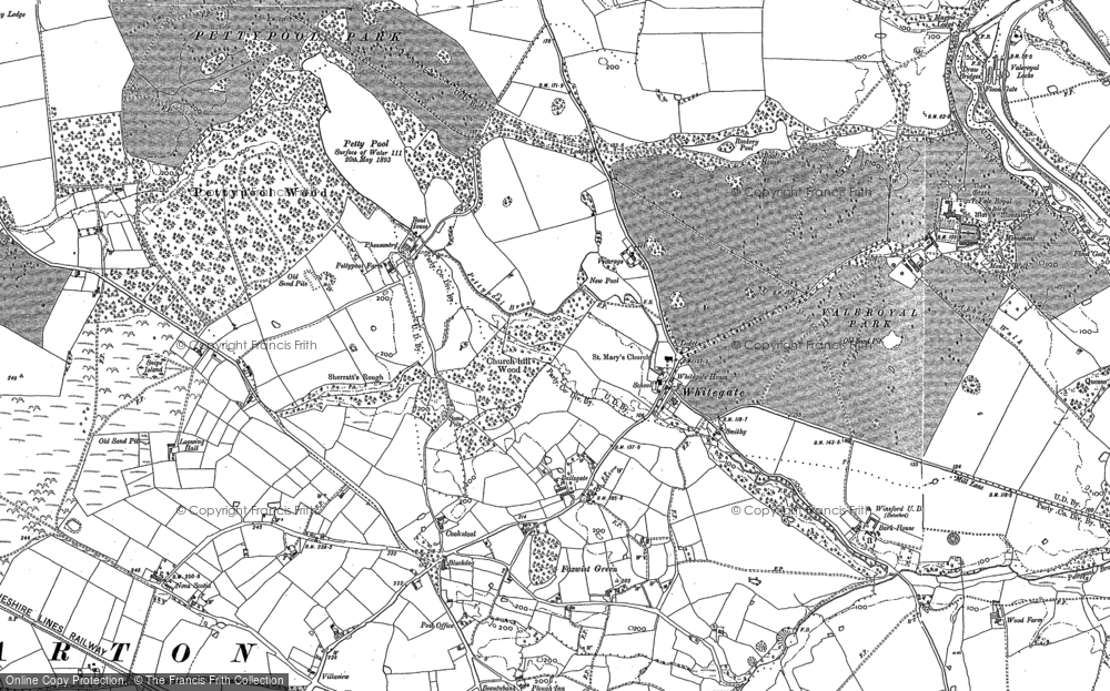 Old Map of Historic Map covering Newchurch Common in 1897