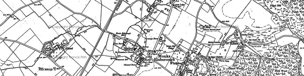 Old map of Whiteleaf in 1897