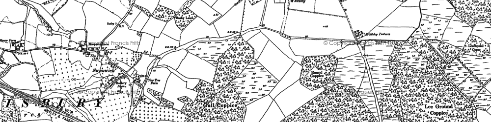 Old map of Whiteley in 1895
