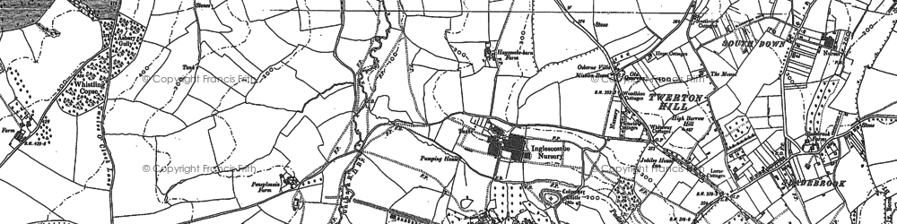 Old map of Whiteway in 1883