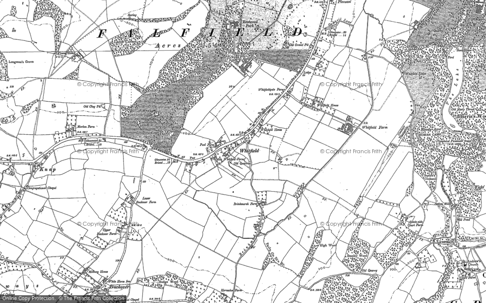 Old Map of Whitfield, 1880 - 1881 in 1880
