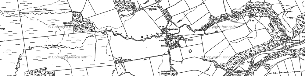 Old map of Agarshill Fell in 1895