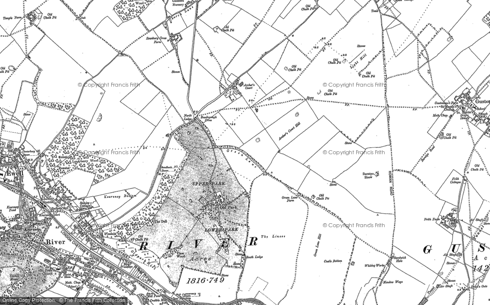 Old Map of Whitfield, 1896 - 1906 in 1896