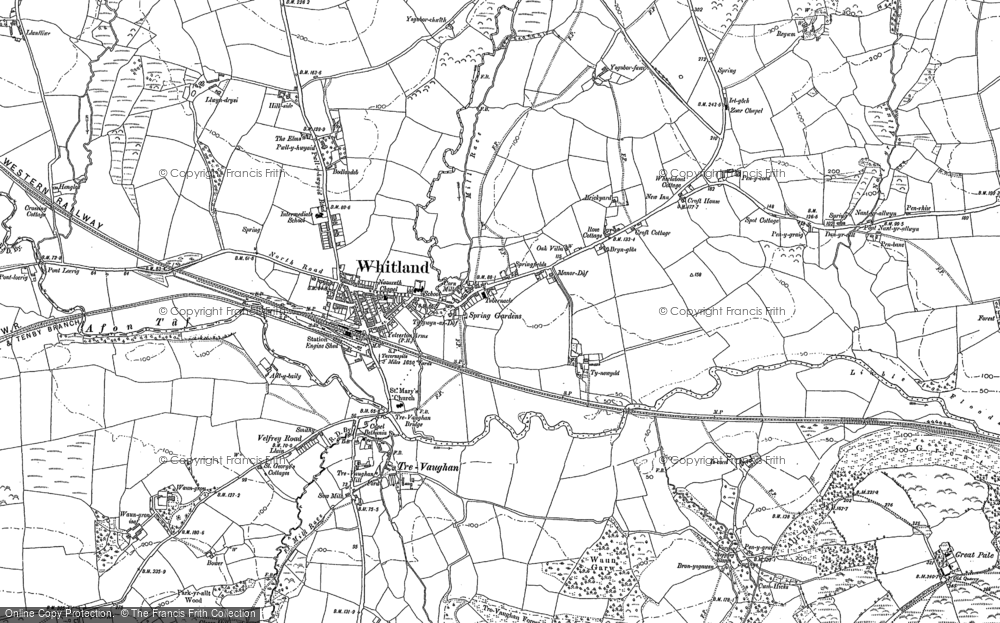 Old Map of Whitland, 1905 - 1906 in 1905