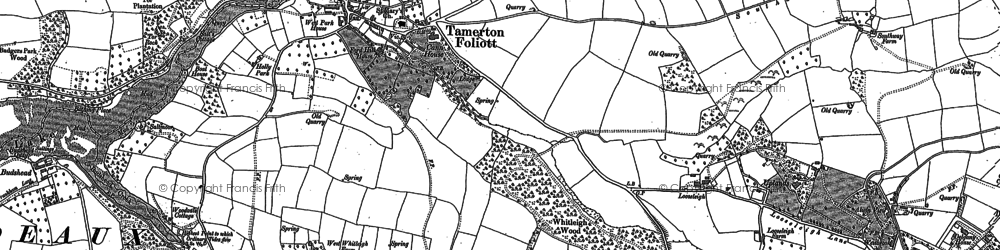 Old map of Whitleigh in 1912