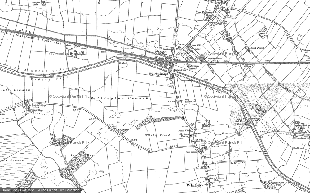 Old Map of Whitley Bridge, 1888 - 1890 in 1888
