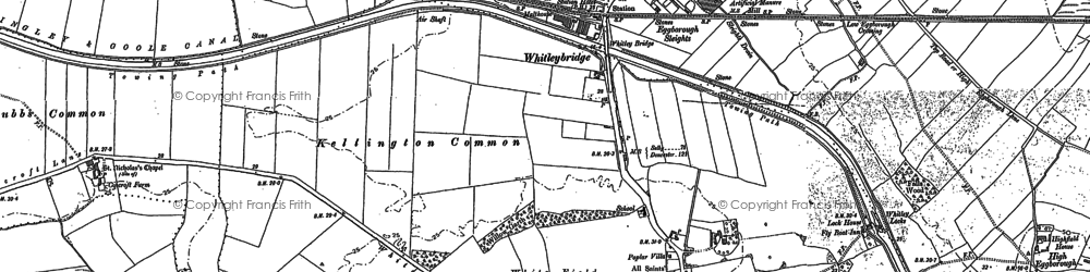Old map of Whitley Bridge in 1888
