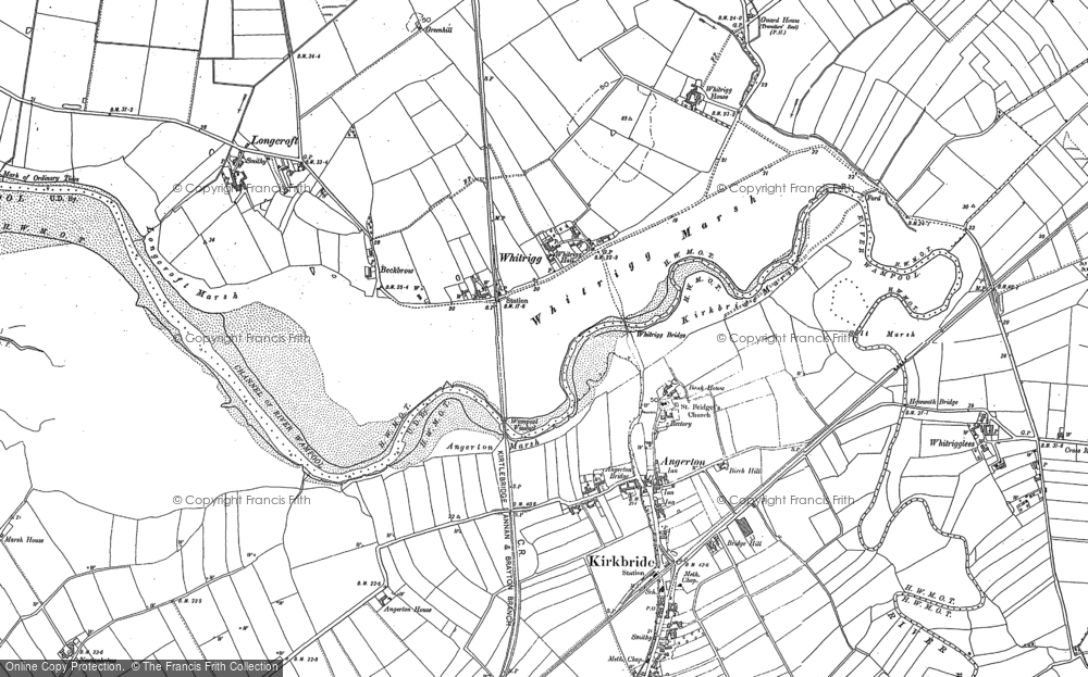 Old Map of Historic Map covering Whitrigg Ho in 1899