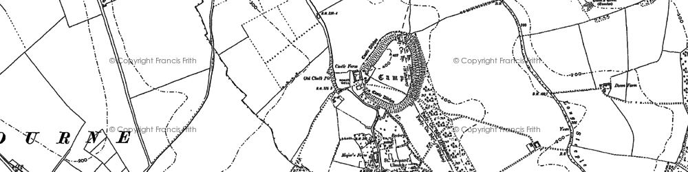 Old map of Whitsbury in 1895