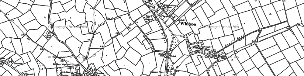 Old map of Whitson in 1885