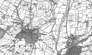 Old Map of Whittington, 1910