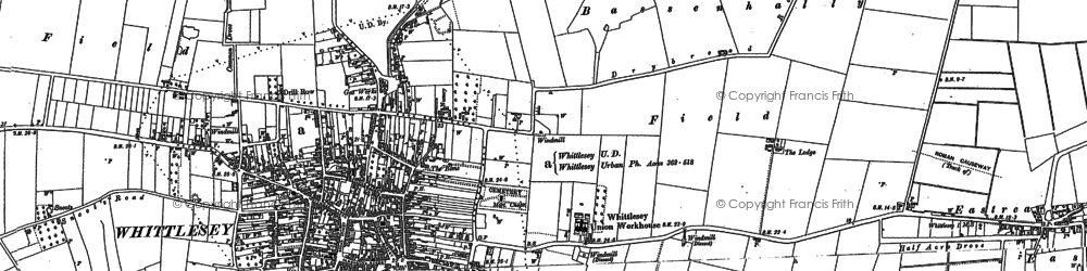 Old map of Whittlesea Station in 1900