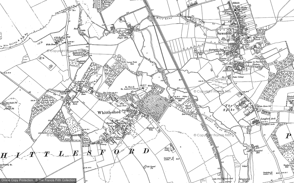 Old Map of Whittlesford, 1885 in 1885