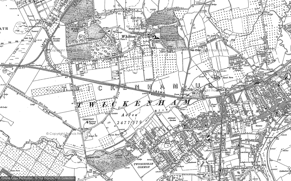 Old Map of Whitton, 1912 in 1912