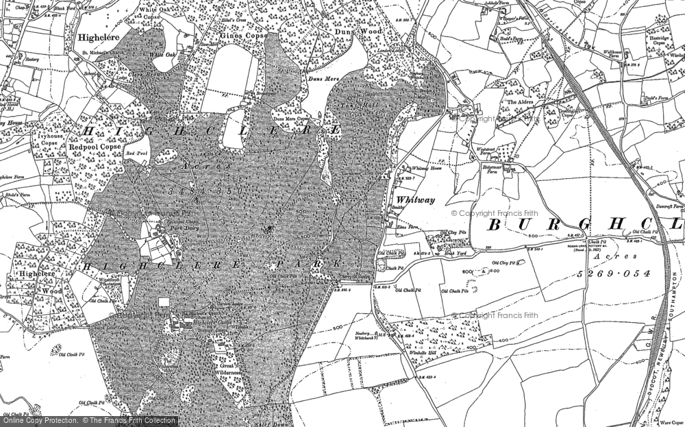 Old Map of Whitway, 1894 - 1909 in 1894
