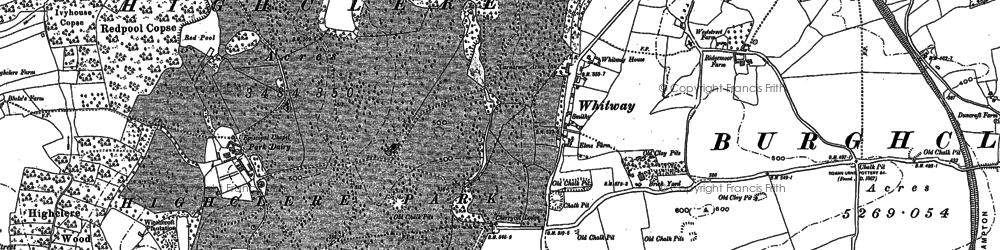 Old map of Whitway in 1894