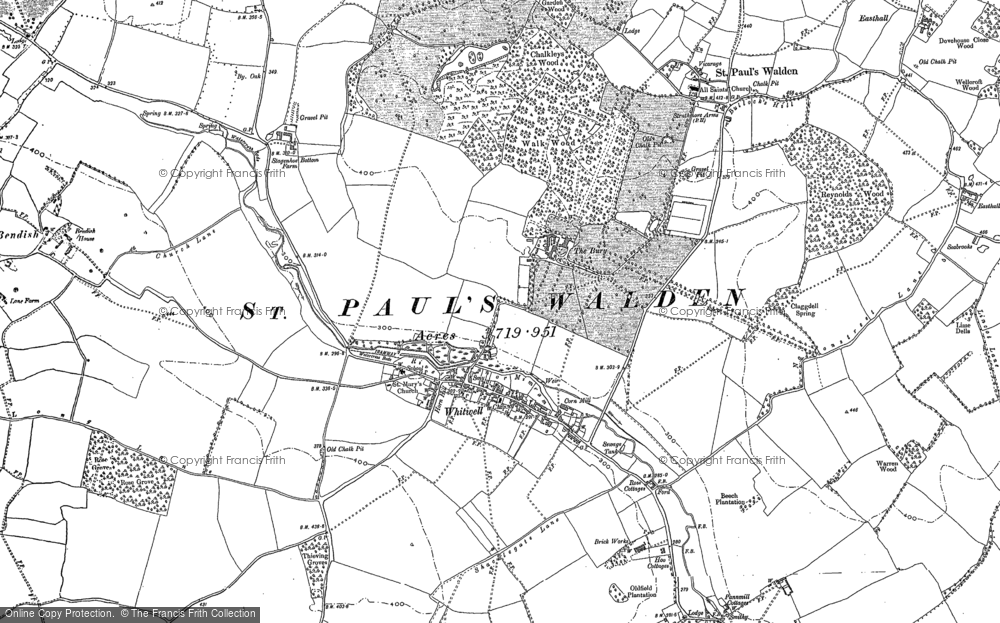 Old Map of Whitwell, 1897 - 1899 in 1897