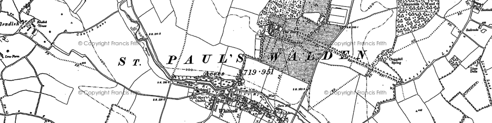 Old map of Whitwell in 1897