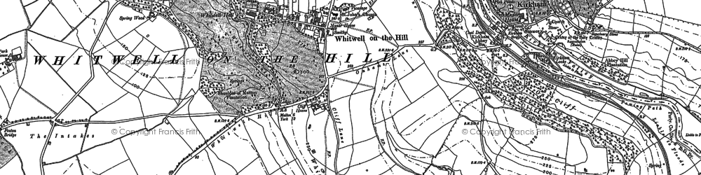 Old map of Whitwell-on-the-Hill in 1891