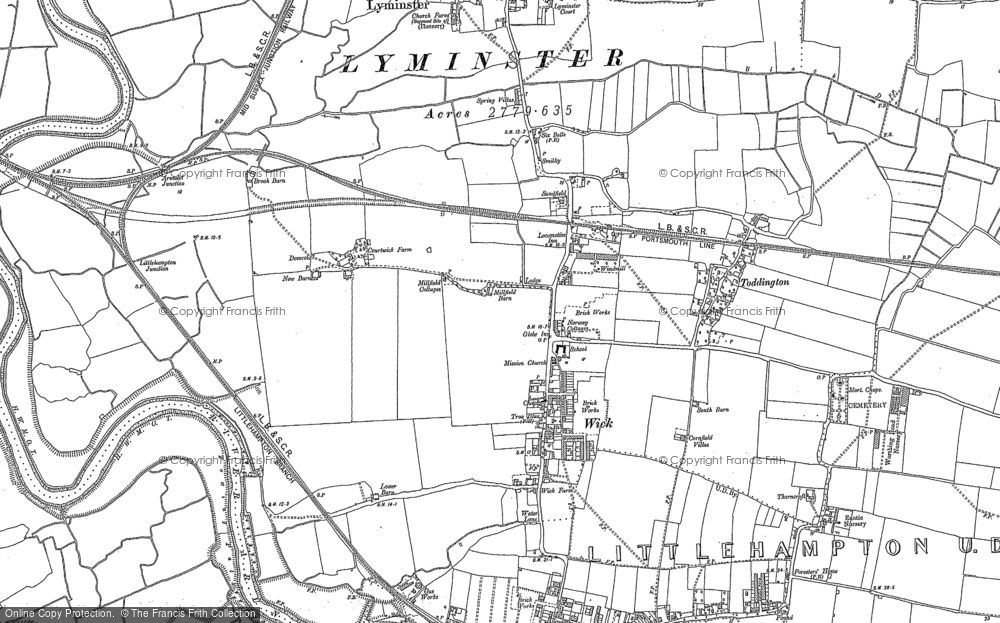 Old Map of Historic Map covering Toddington in 1878